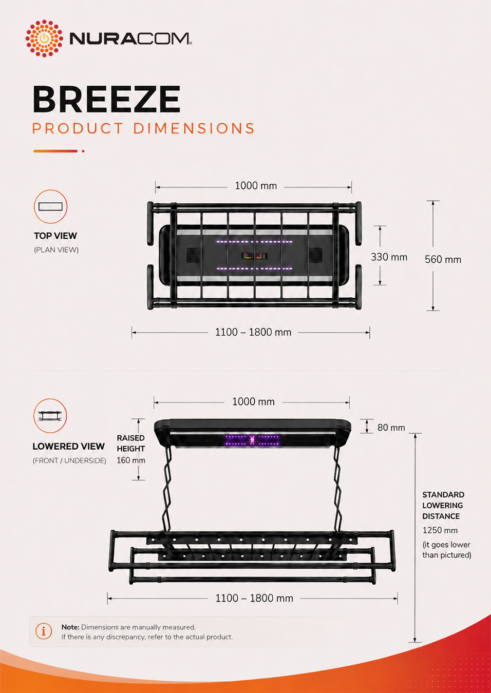 Nuracom product dimensions
